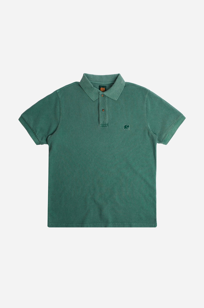 Polo uomo in cotone biologico tinto a pigmenti