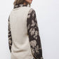 Gilet in Maglia Rasata con Scollo a V