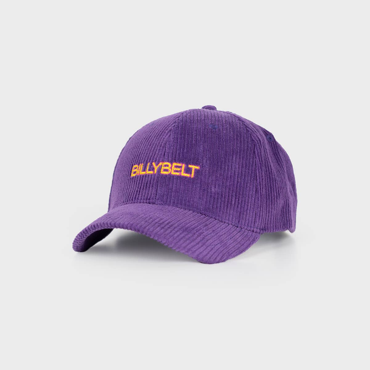 Cappellino in velluto viola con logo ricamato