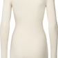 Maglia Lise a manica lunga in cotone biologico a costine off white