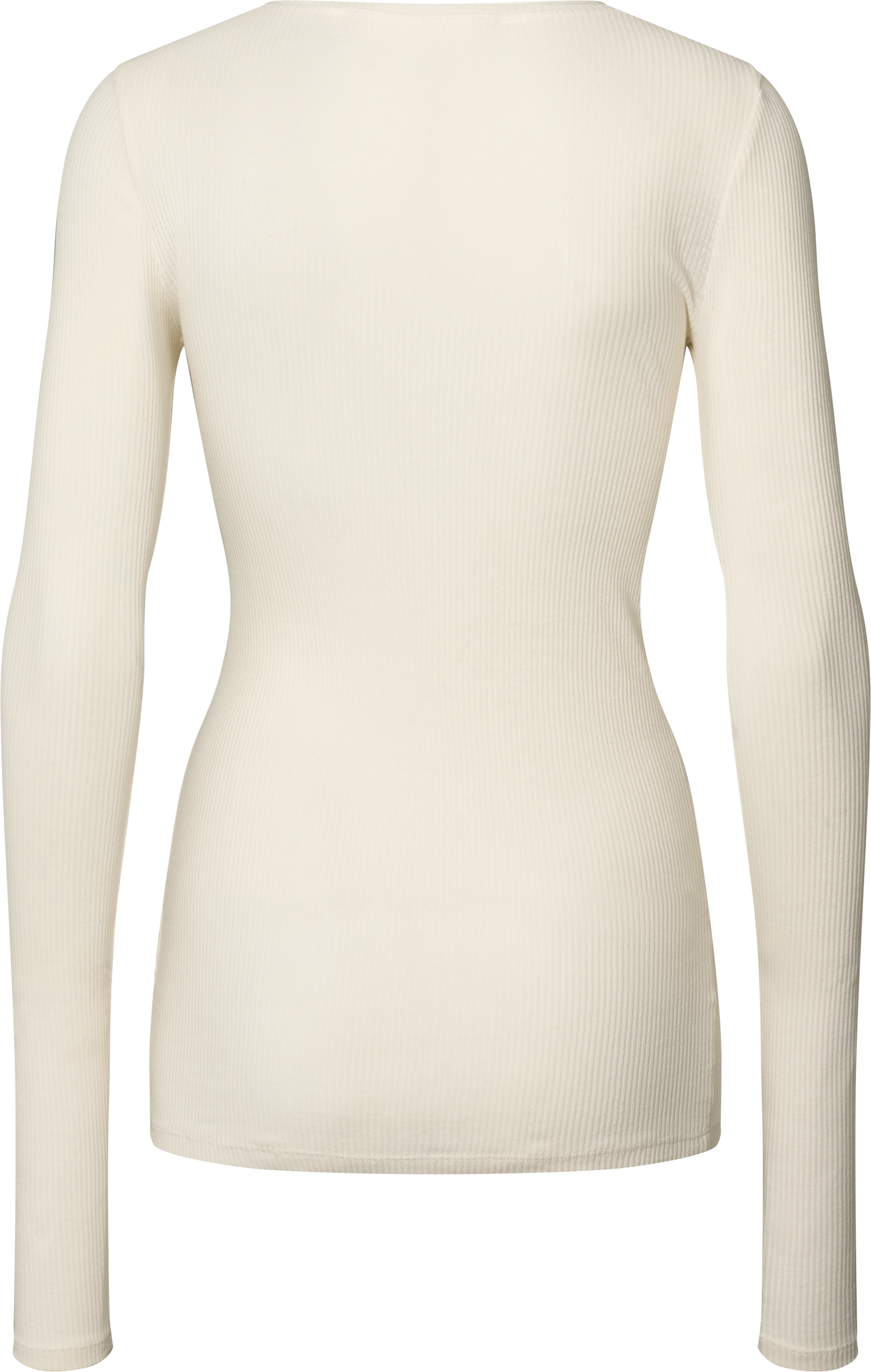 Maglia Lise a manica lunga in cotone biologico a costine off white