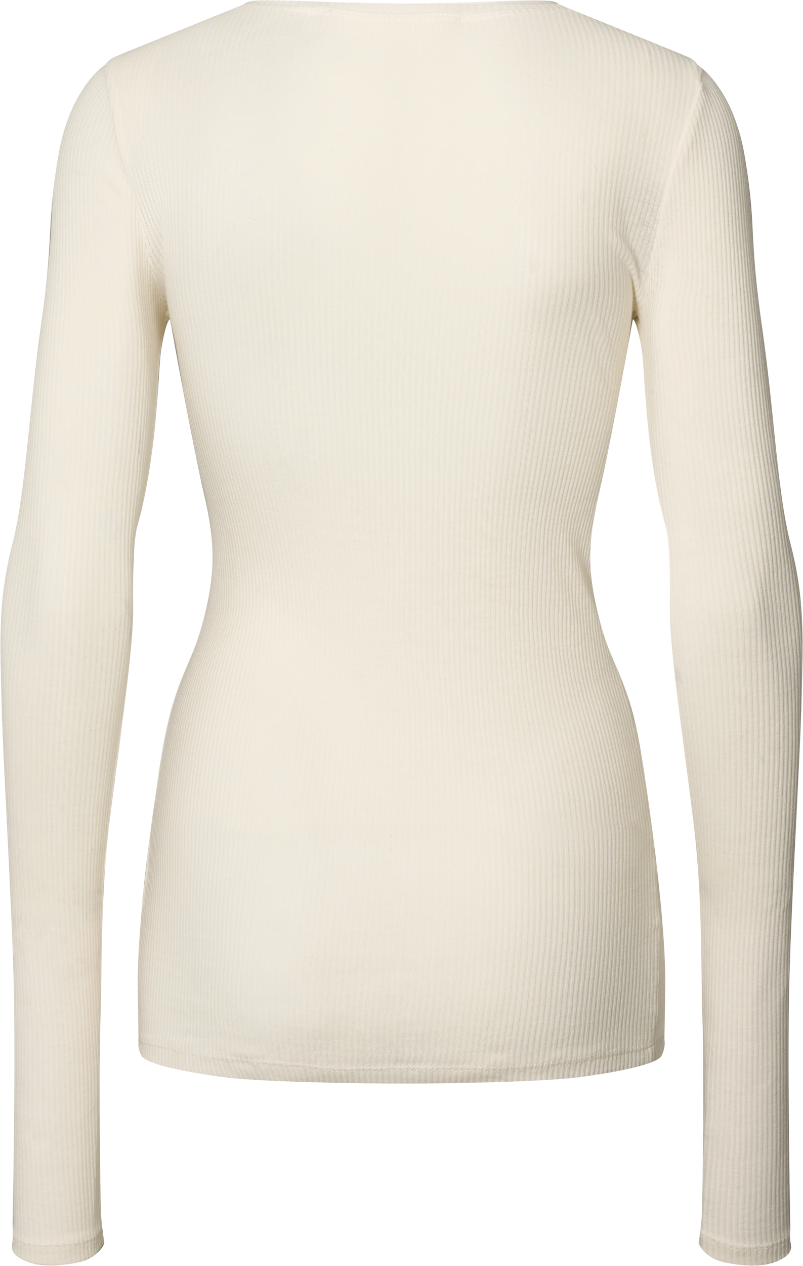 Maglia Lise a manica lunga in cotone biologico a costine off white
