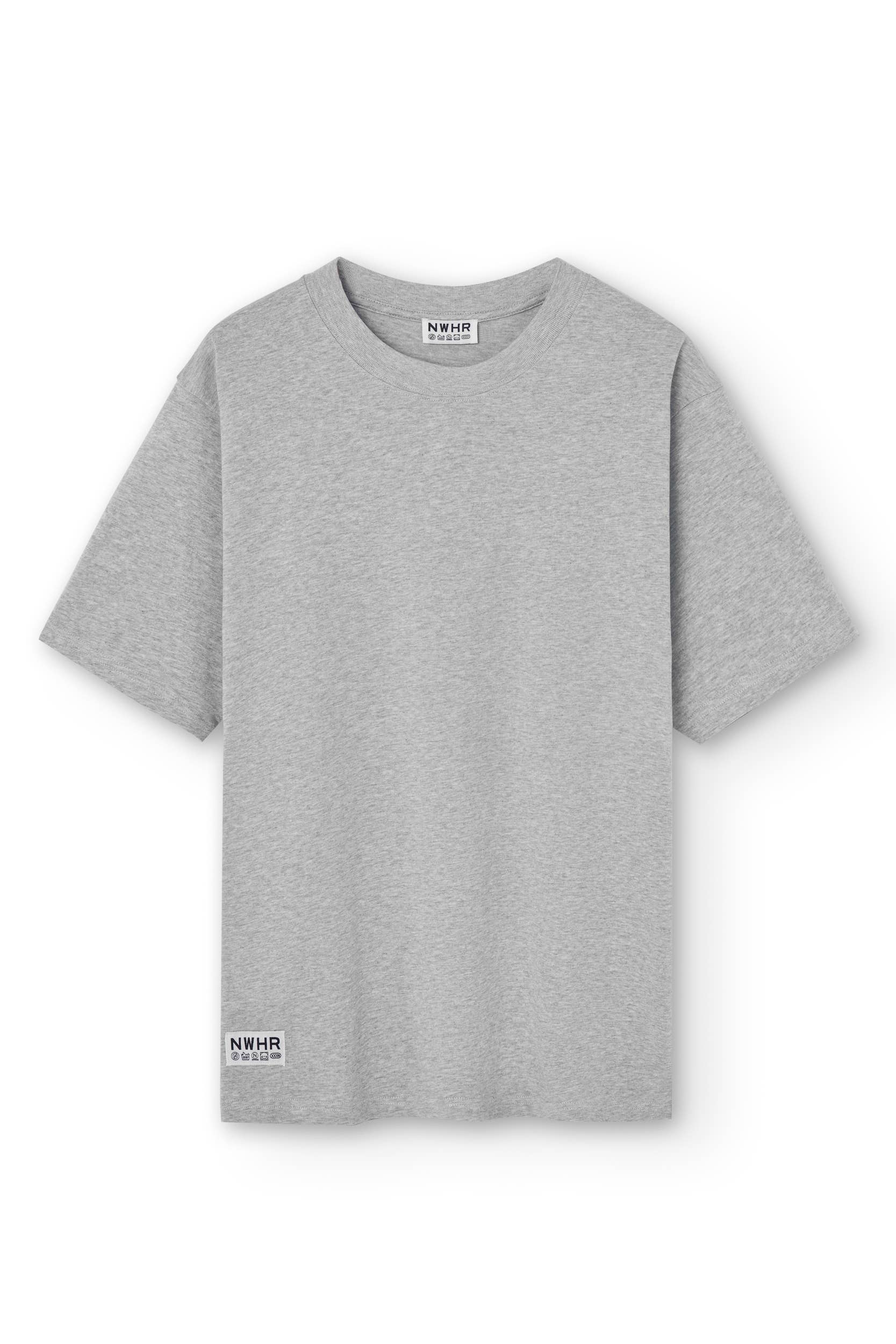 T-shirt essenziale in cotone biologico grigio
