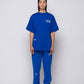 T-shirt oversize azzurra con logo