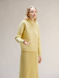 Maglione a trecce in misto cashmere “Ricciolo” 3D Knit