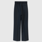 Pantaloni navy a gamba dritta con vita elasticizzata