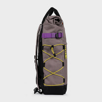Zaino roll-top in poliestere riciclato color taupe
