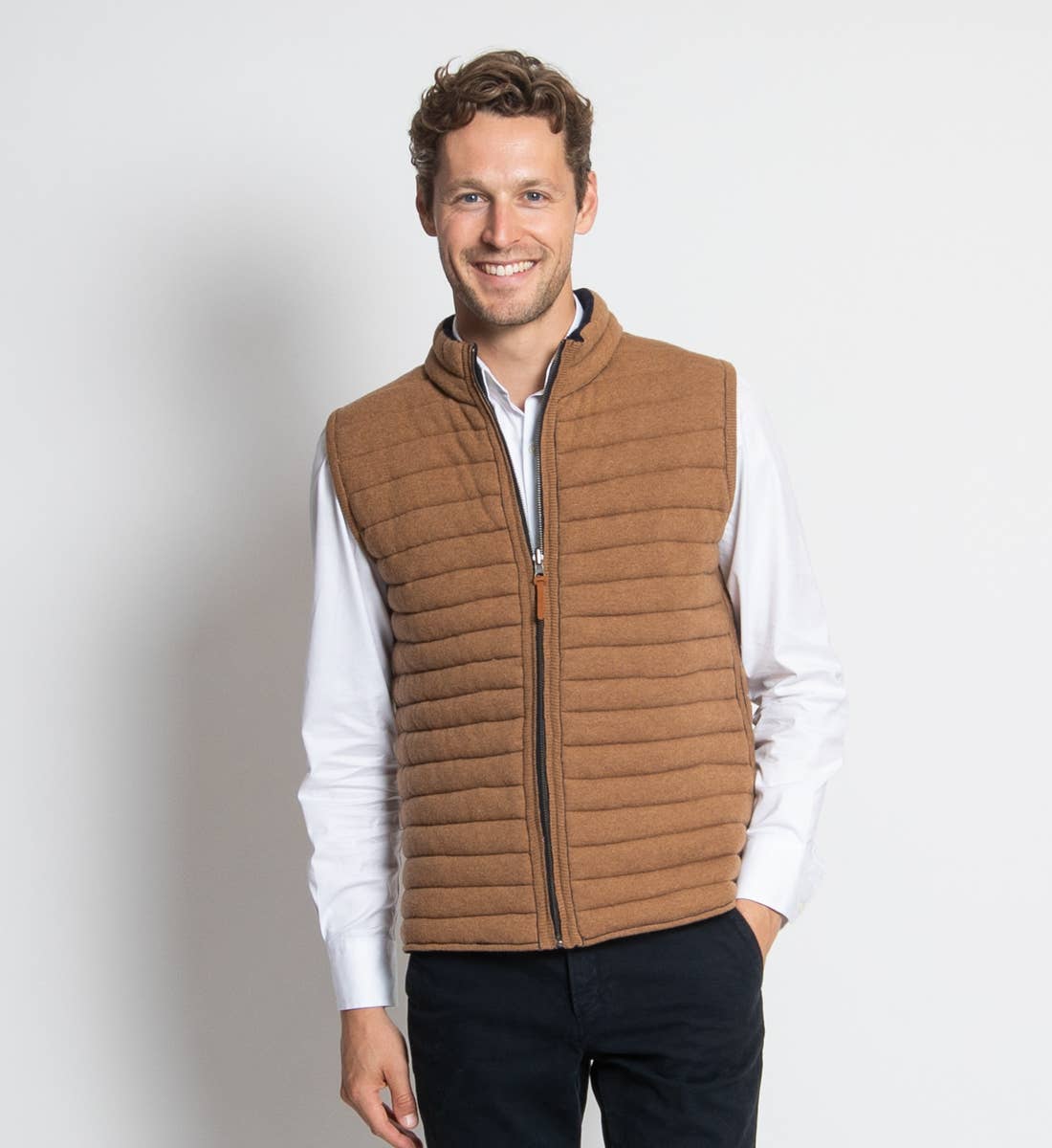 Gilet imbottito reversibile Navy/Camel Brunch