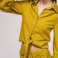 Blusa con nodo frontale e colletto a camicia