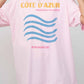 T-shirt oversize grafica Côte d’Azur