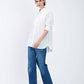 Jeans donna Ganga in denim blu a gamba dritta