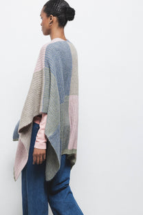 Mantella in maglia color block