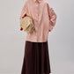 Camicia oversize in raso rosa