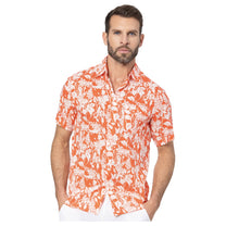 Camicia estiva a maniche corte in voile di cotone