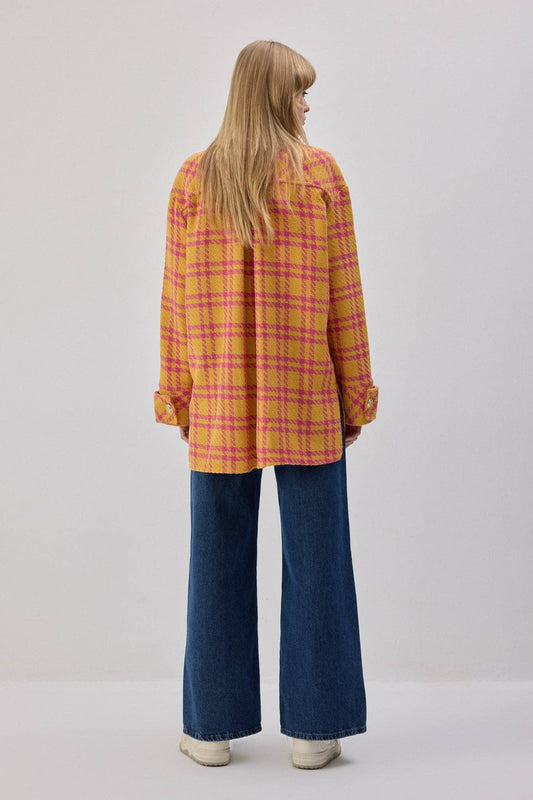 Camicia in tweed a quadri