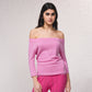 Maglione lurex off-shoulder