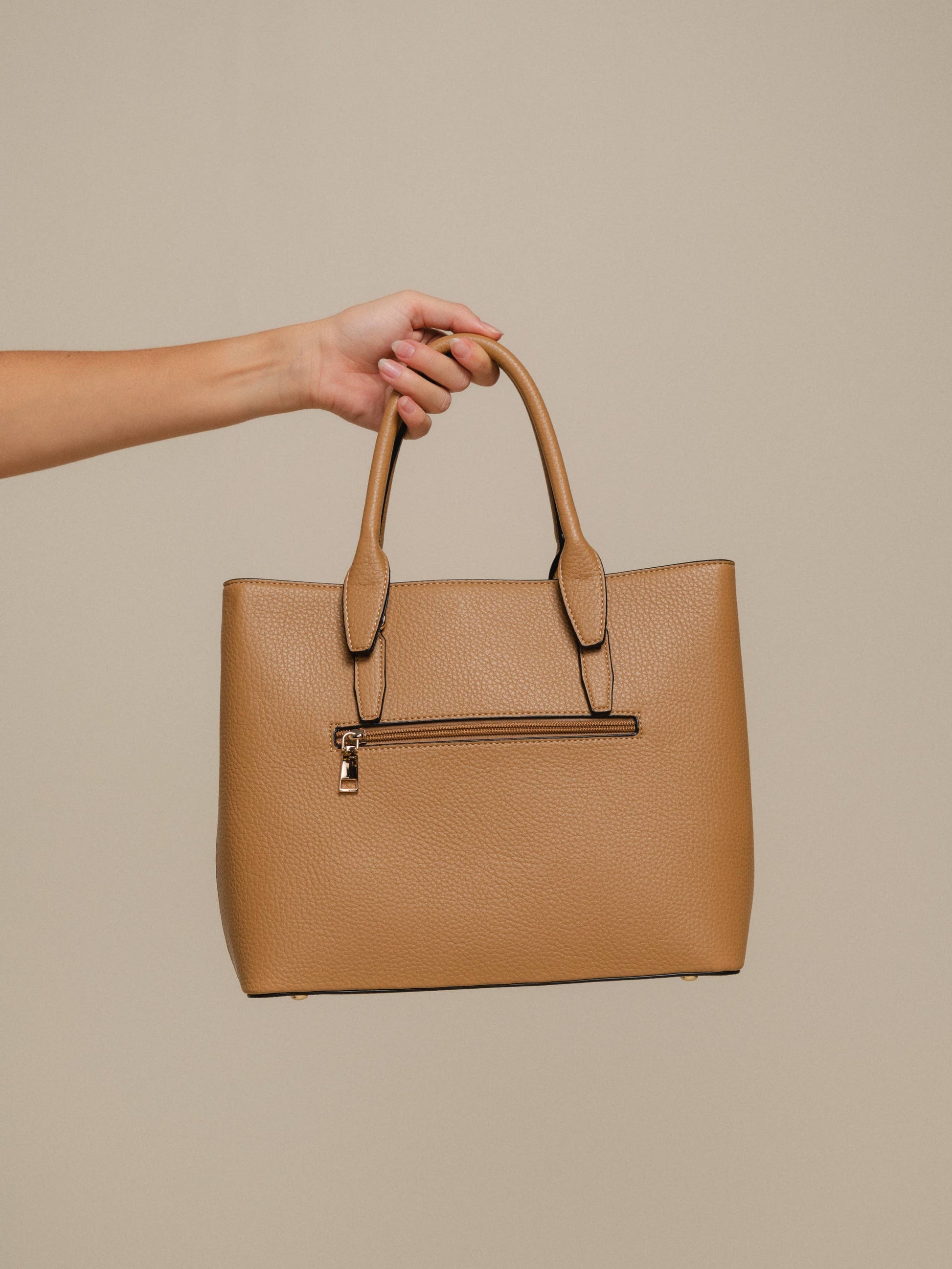 Borsa tote in ecopelle effetto martellato