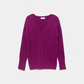 Maglione in maglia strutturata con scollo a V