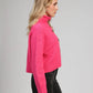 Cardigan corto candy con collo alto