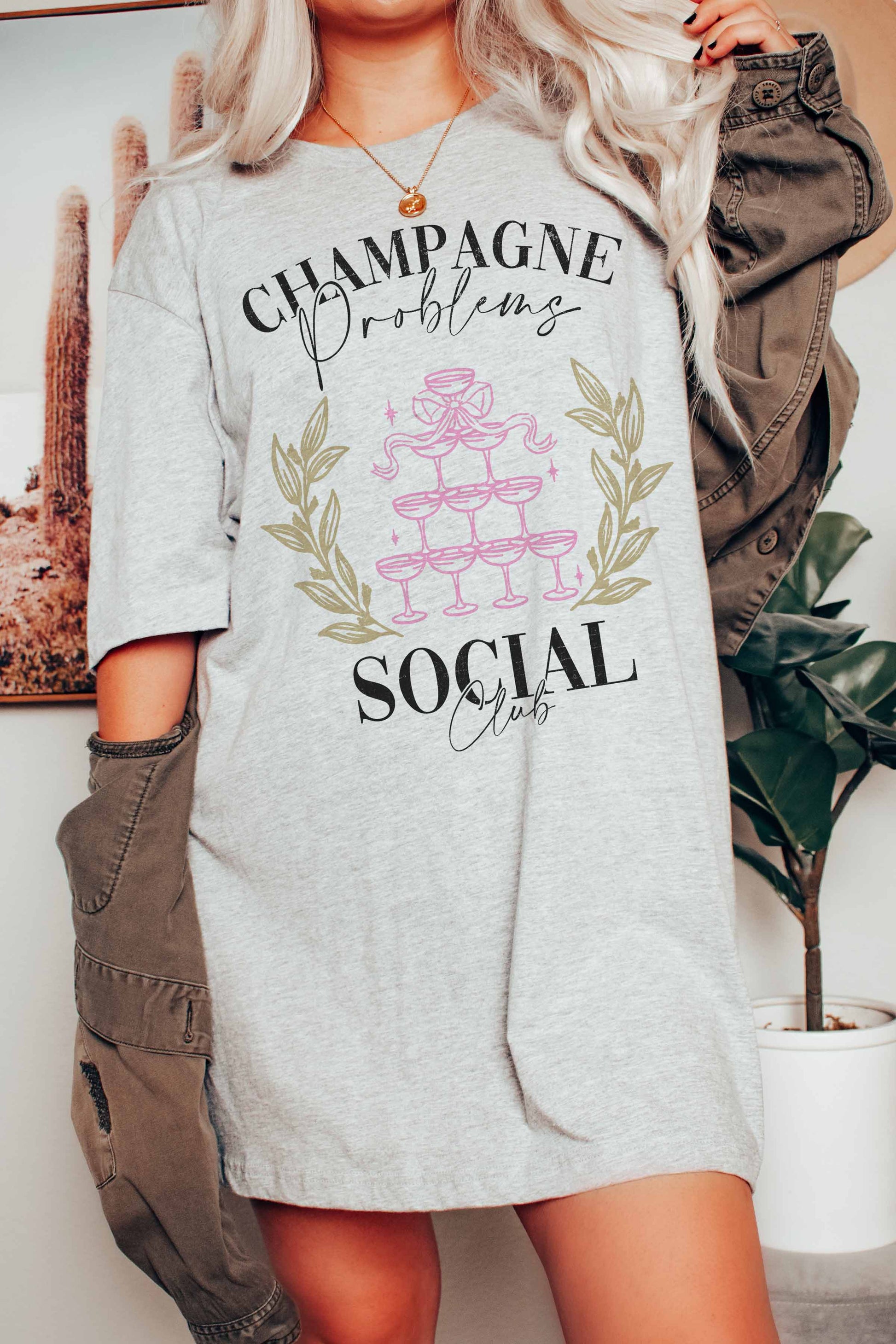 T-shirt grafica Champagne Social Club