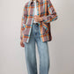 Giacca overshirt a quadri multicolor