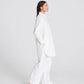Tunica camicia oversize in popeline di cotone biologico bianco