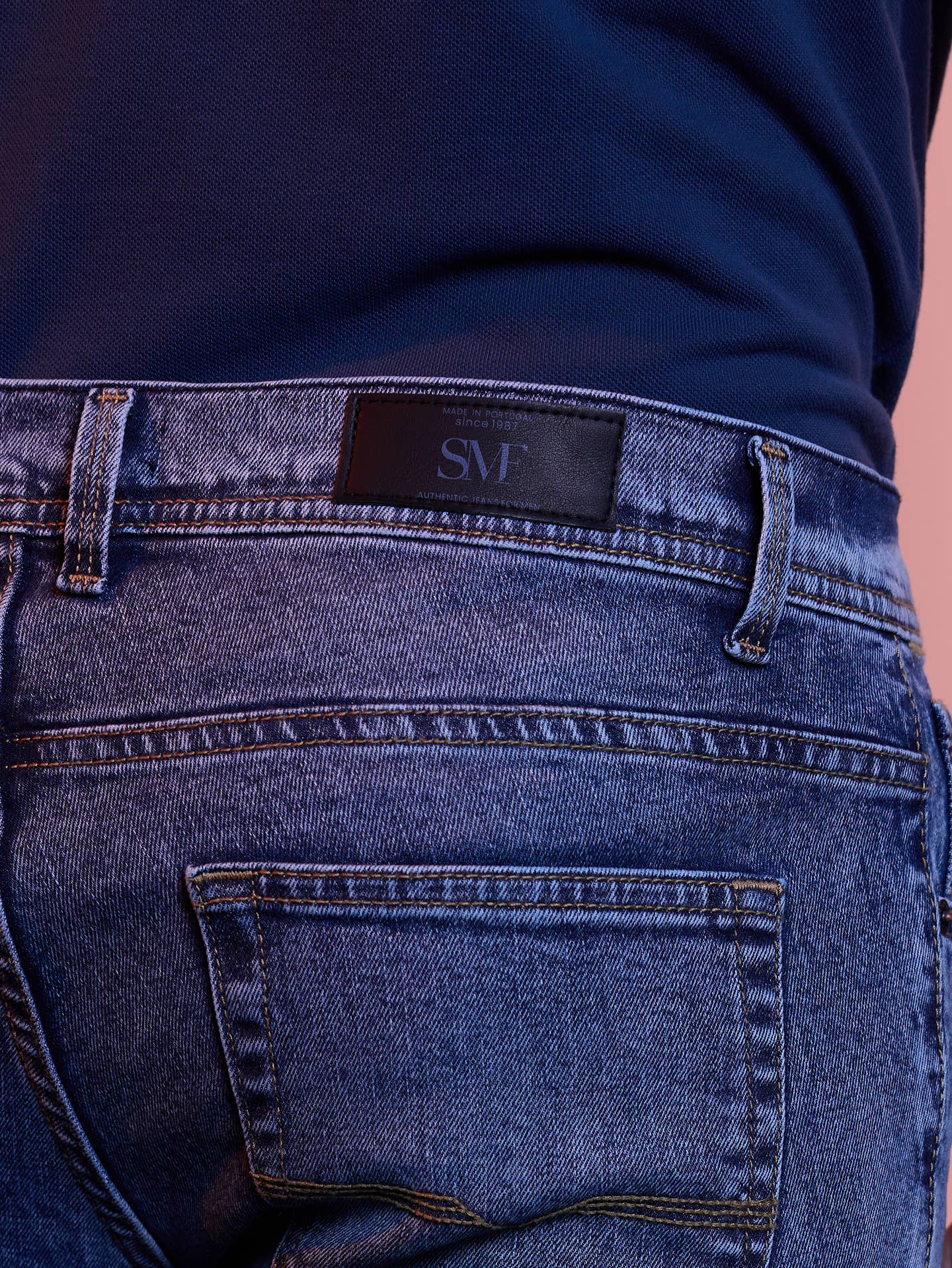 Jeans denim elasticizzati slim fit da uomo