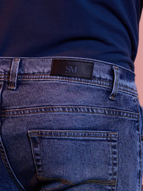 Jeans denim elasticizzati slim fit da uomo