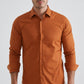 Camicia slim fit color bronzo