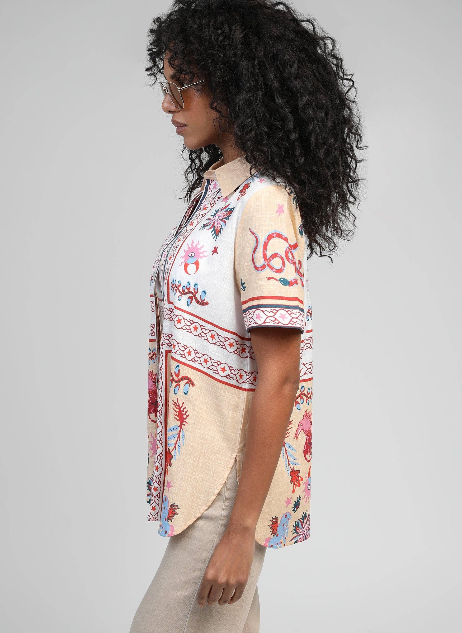 Camicia Lovegood color pesca