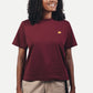 T-shirt donna in cotone biologico Essential Bordeaux