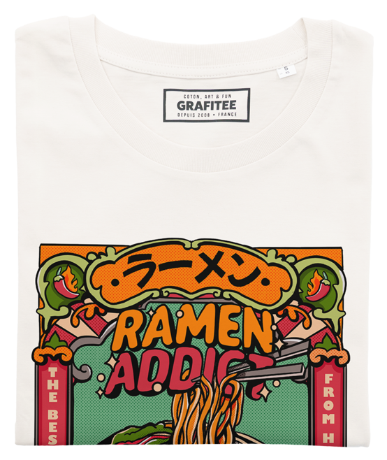 T-shirt unisex Ramen Addict con stampa noodles giapponesi