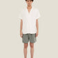 Camicia waffle bianca in cotone