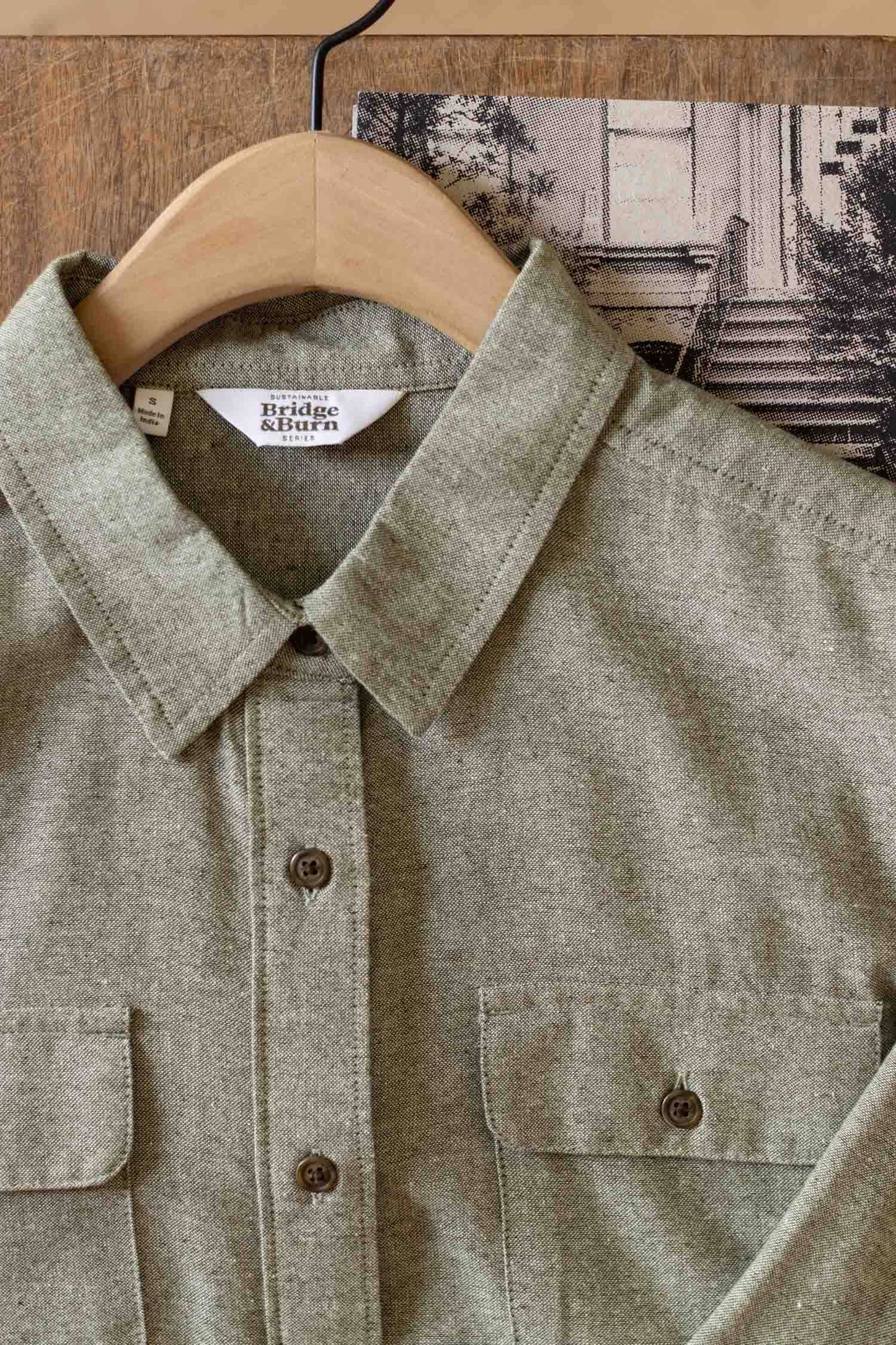 Camicia Lenon in chambray salvia