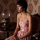 Gonna lunga rosa con stampa sistema solare Sophia