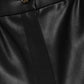 Pantaloni in finta pelle a vita elasticizzata