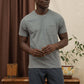 T-shirt riciclata con taschino grigio mélange