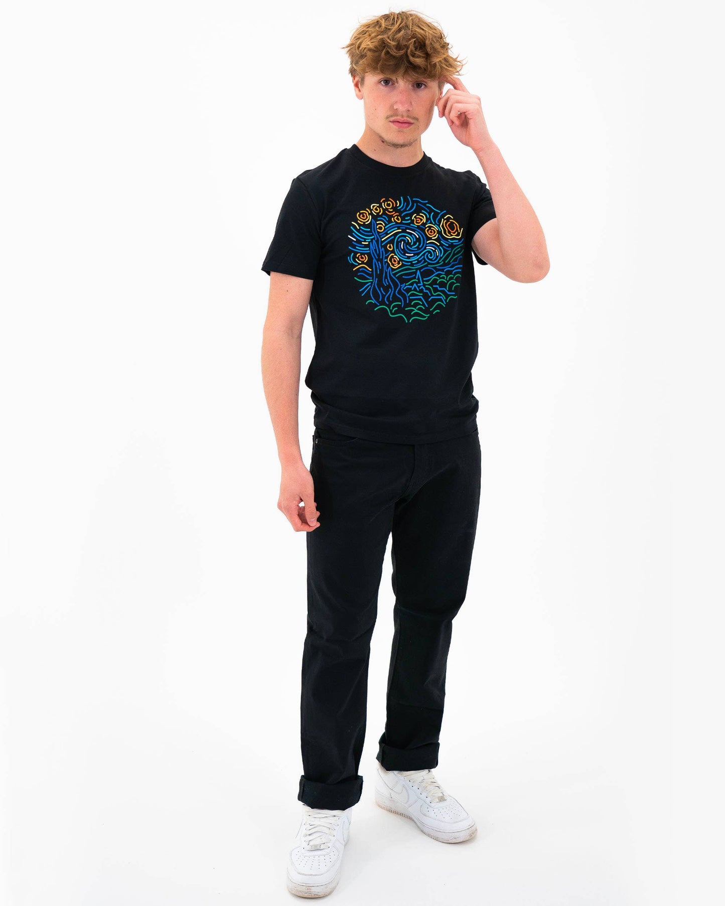 T-shirt Starry Night con grafica artistica