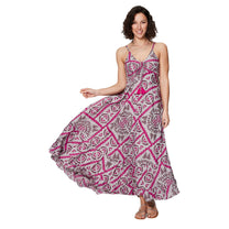 Abito lungo estivo boho con spalline sottili