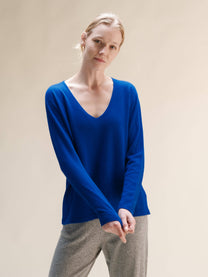 Maglia scollo a V in misto cashmere 3D Knit