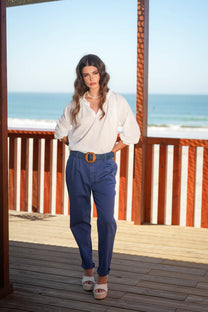 Blusa in cotone sangallo ricamata