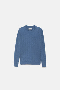 Maglione a maglia strutturata con trecce