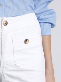 Pantaloni in bombazine a vita alta