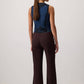 Gilet in denim ricamato