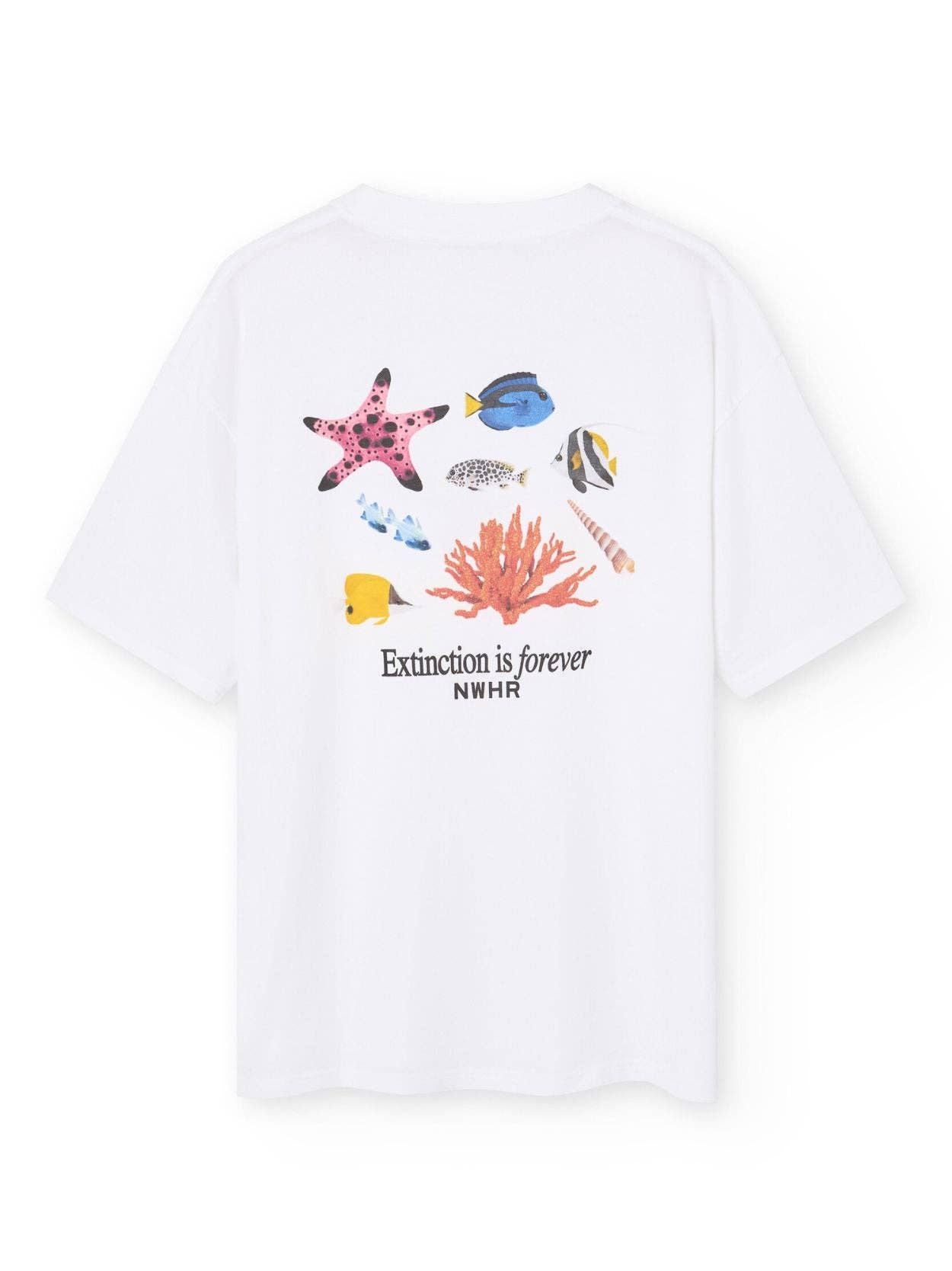 T-shirt oversize “Extinction is Forever” in cotone biologico