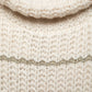 Maglione a righe in maglia con collo arricciato