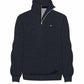 Felpa con mezza zip in misto cotone