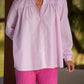 Blusa a righe in cotone