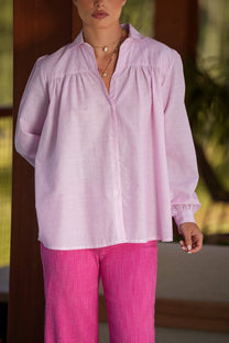 Blusa a righe in cotone
