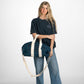 Borsa aviator blu in cotone